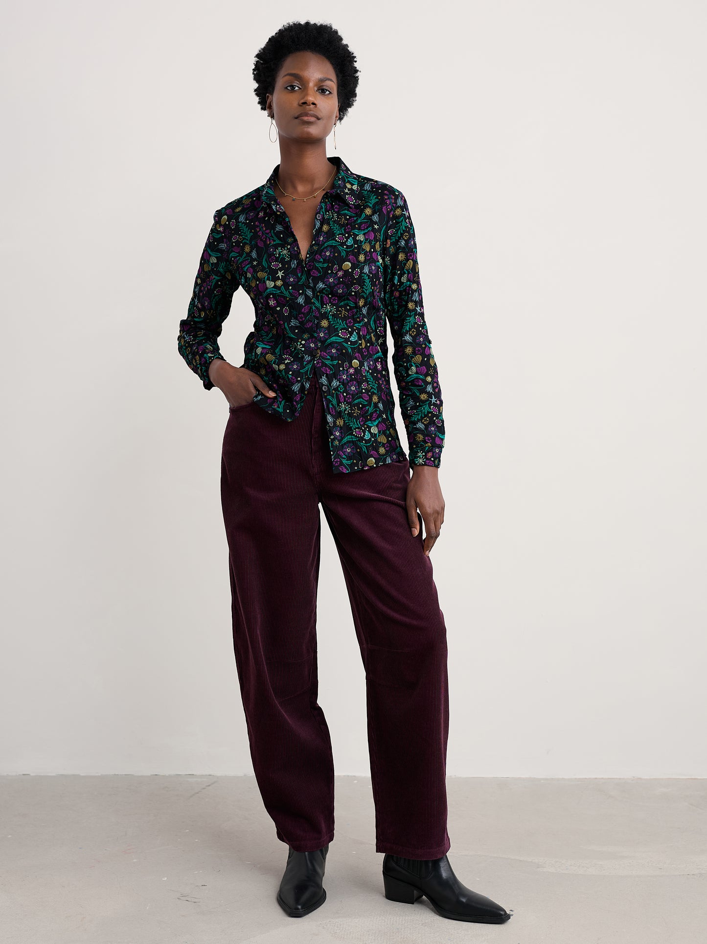 SEASALT CORNWALL - Larissa Shirt - Illuminated Garden Onyx