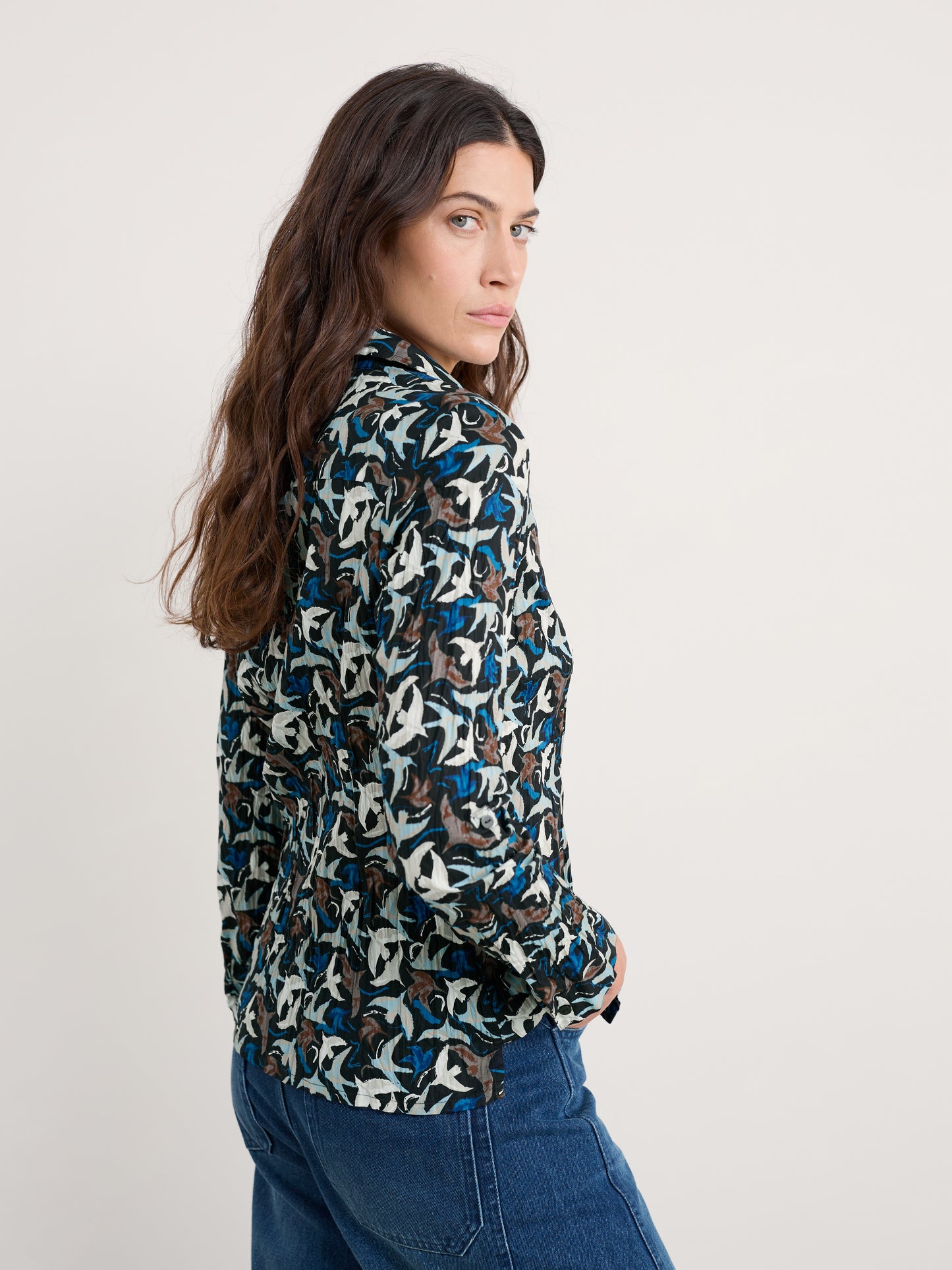 SEASALT CORNWALL - Larissa Shirt - Swooping Birds Onyx