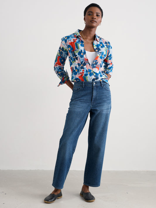SEASALT CORNWALL - Larissa Shirt -Table Sketch Chalk