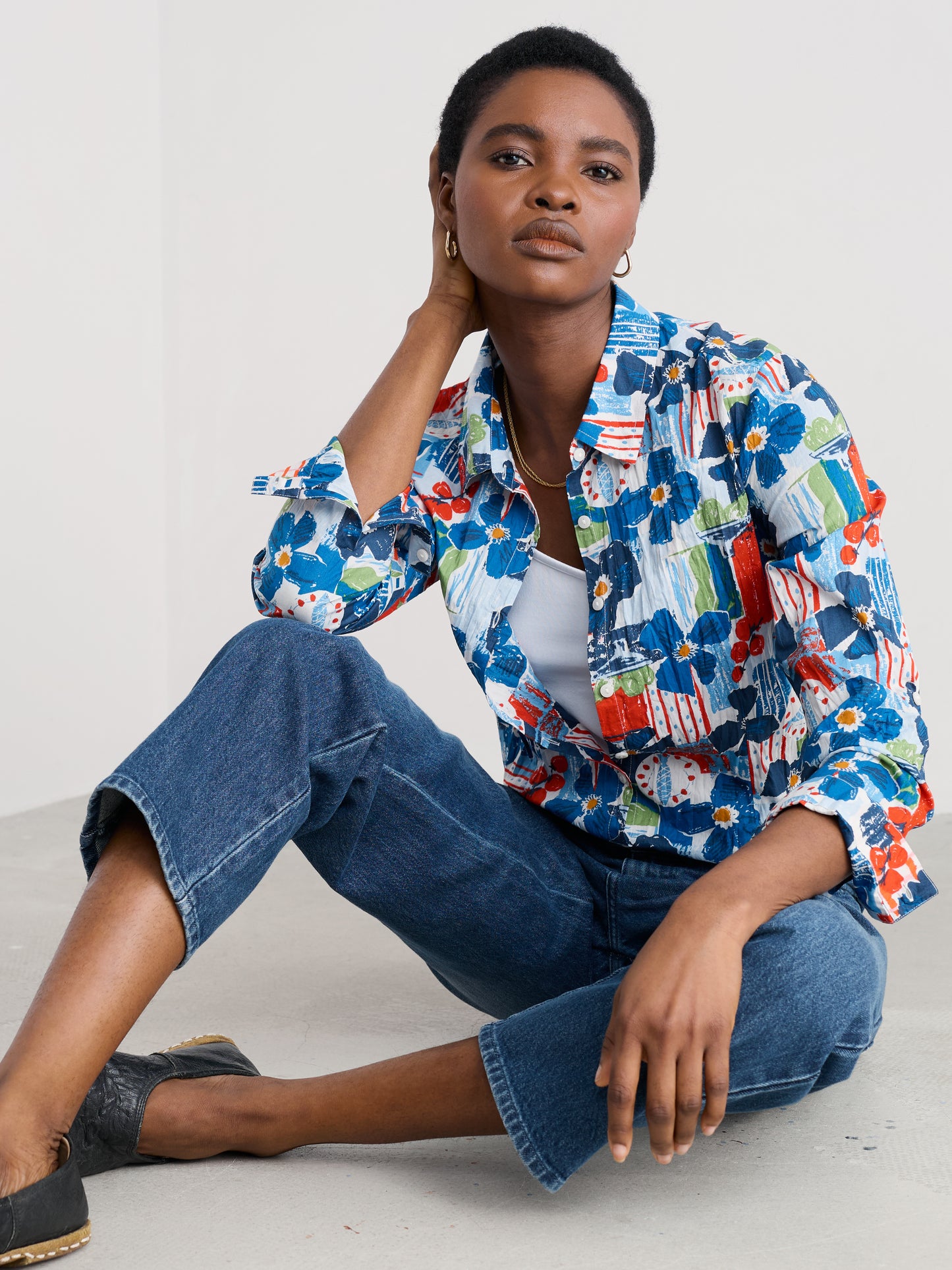 SEASALT CORNWALL - Larissa Shirt -Table Sketch Chalk