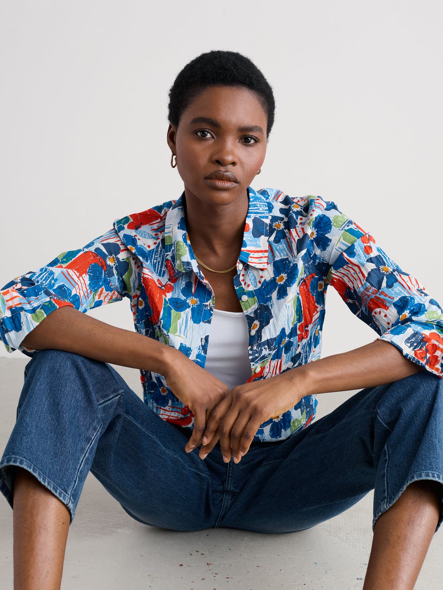 SEASALT CORNWALL - Larissa Shirt -Table Sketch Chalk