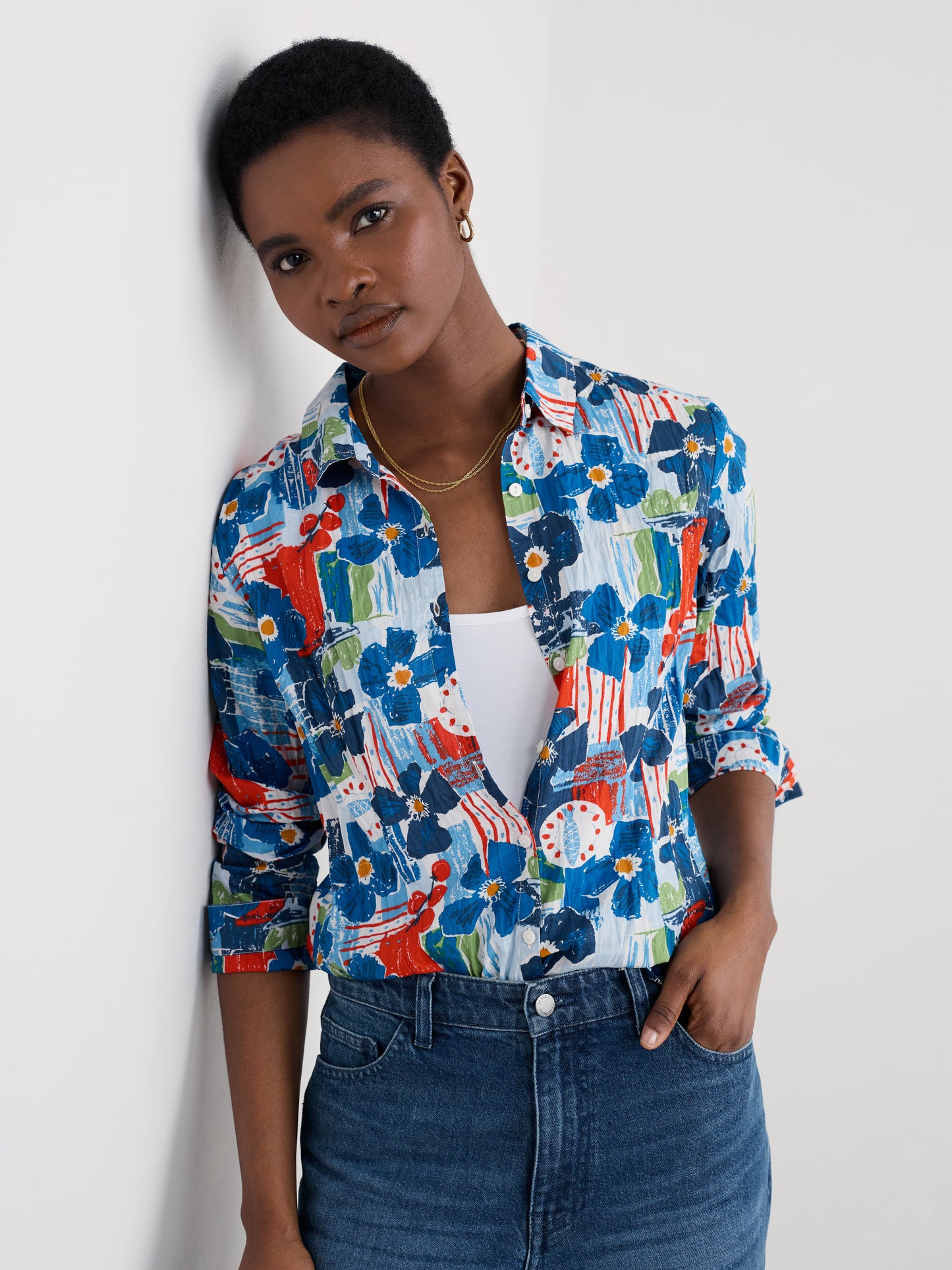 SEASALT CORNWALL - Larissa Shirt -Table Sketch Chalk