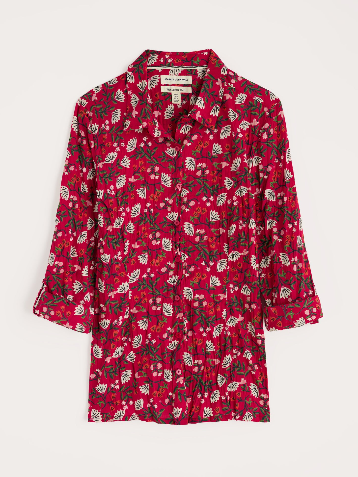 SEASALT CORNWALL - Larissa Shirt - Winter Wildflower Carmine