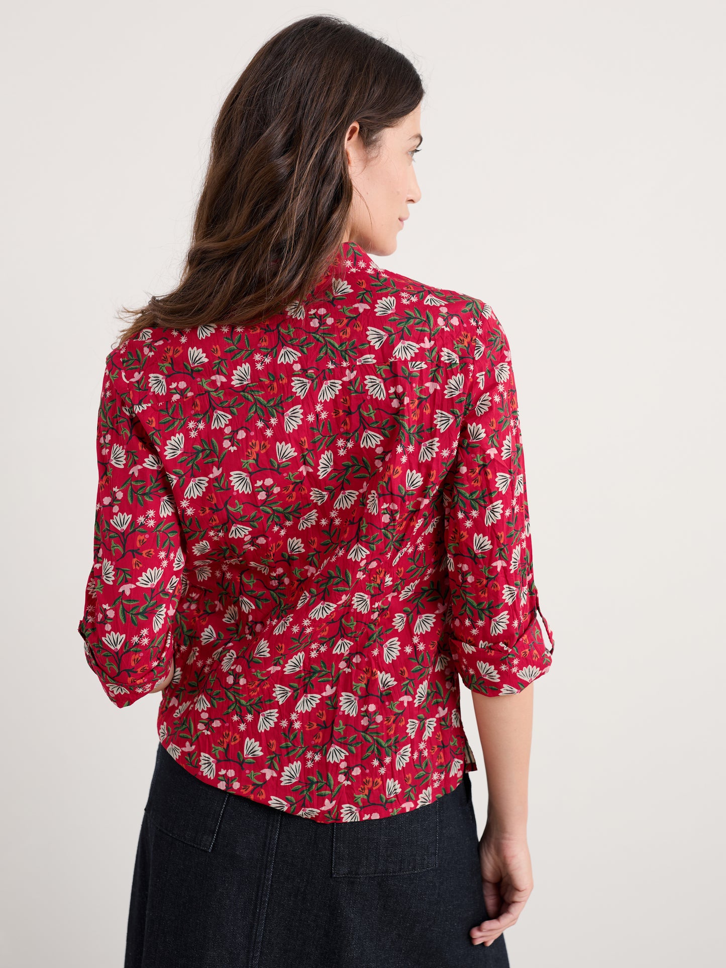 SEASALT CORNWALL - Larissa Shirt - Winter Wildflower Carmine