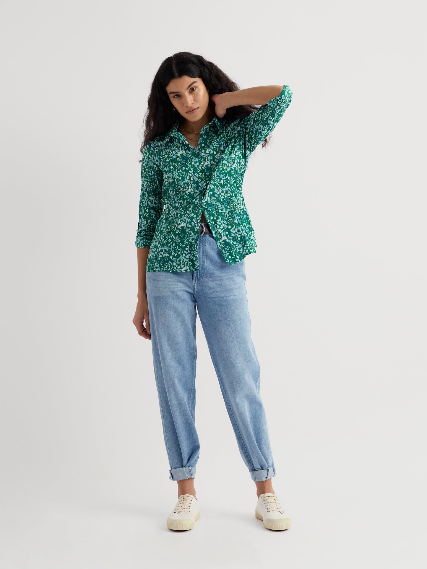 SEASALT CORNWALL - Larissa Shirt - Woodland Floral Dark Stem