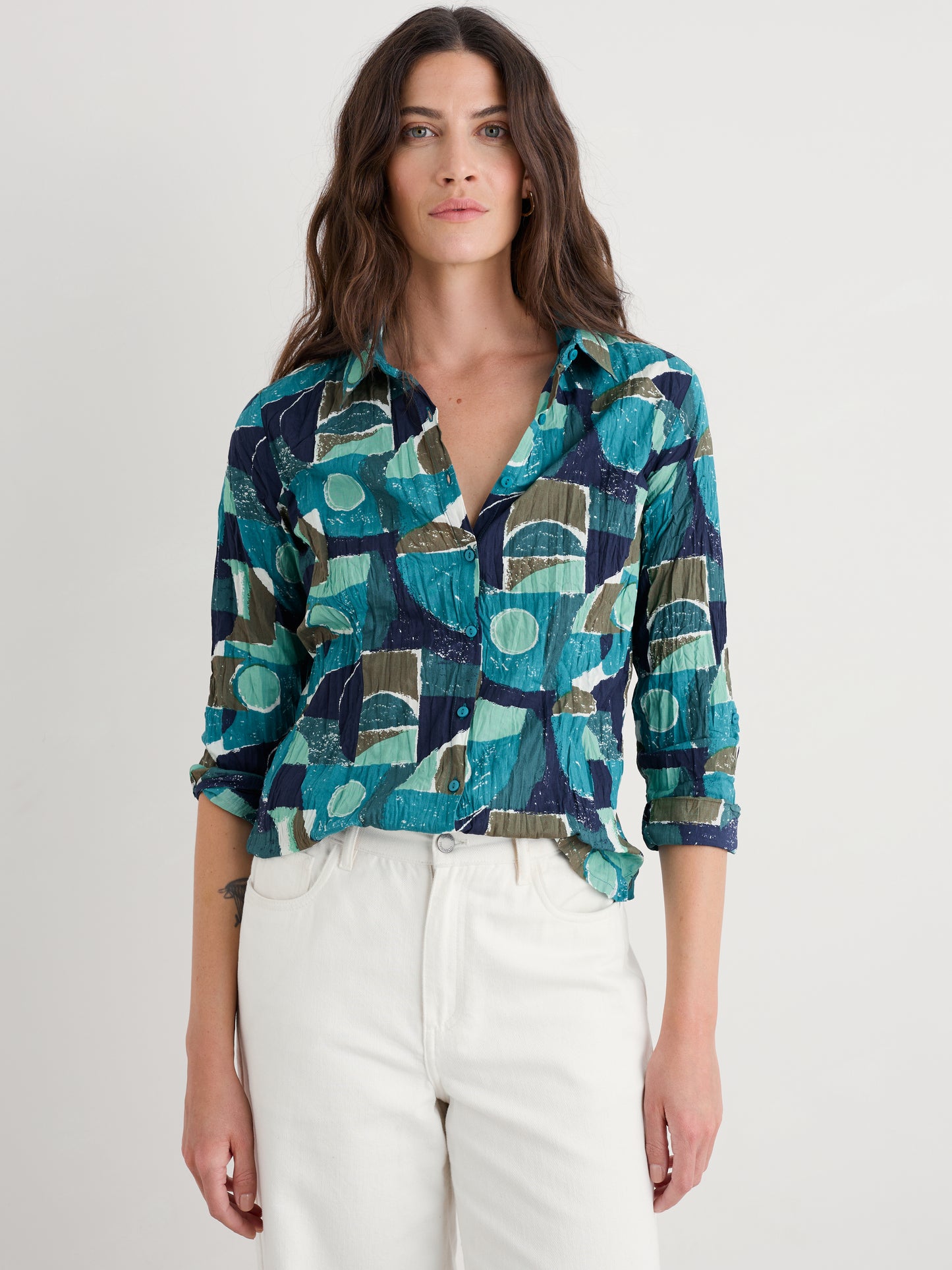SEASALT CORNWALL - Larissa Shirt -Penwith Abstract Emulsion