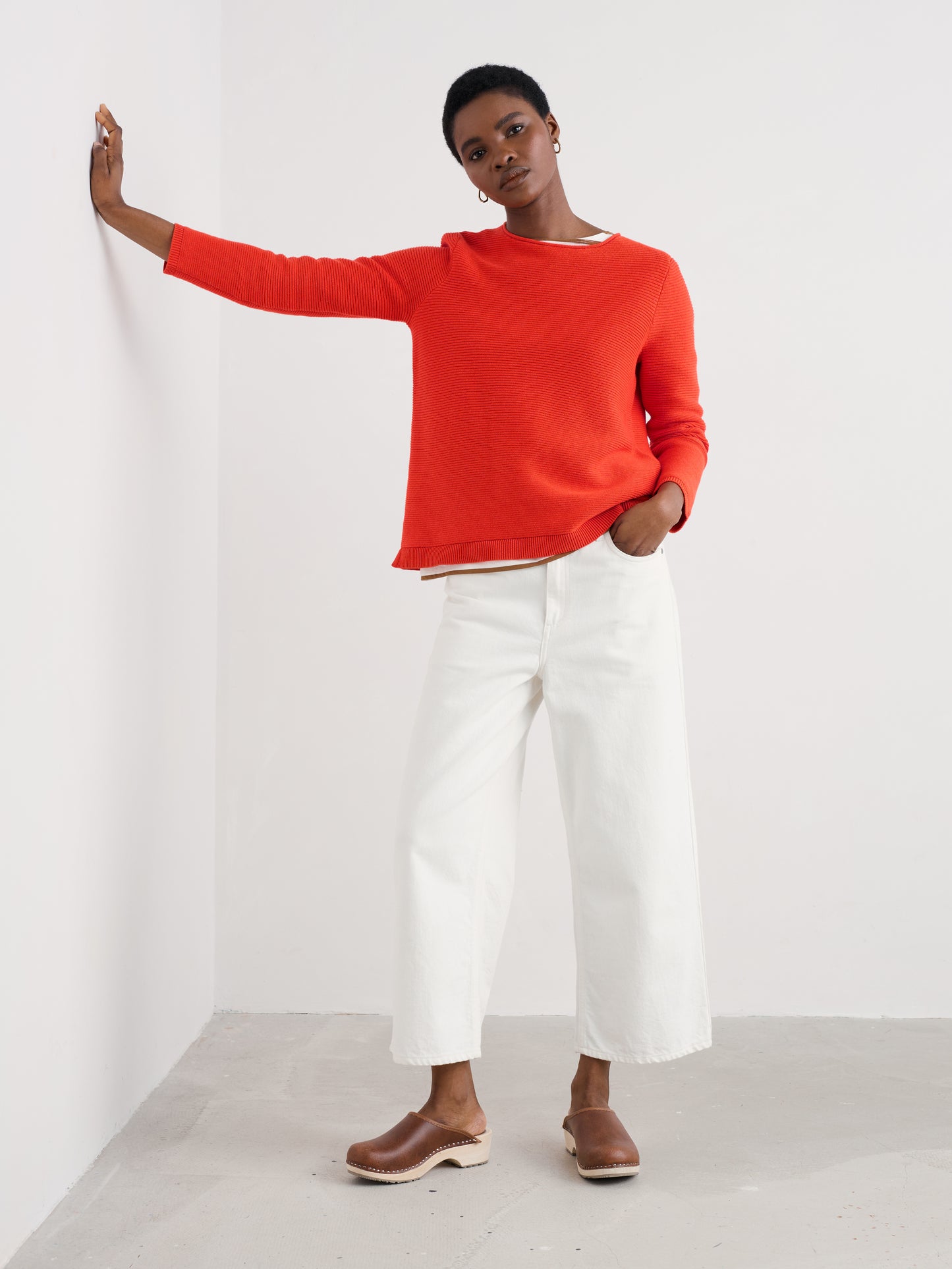 SEASALT CORNWALL - Makers Cotton Jumper - Mandarin