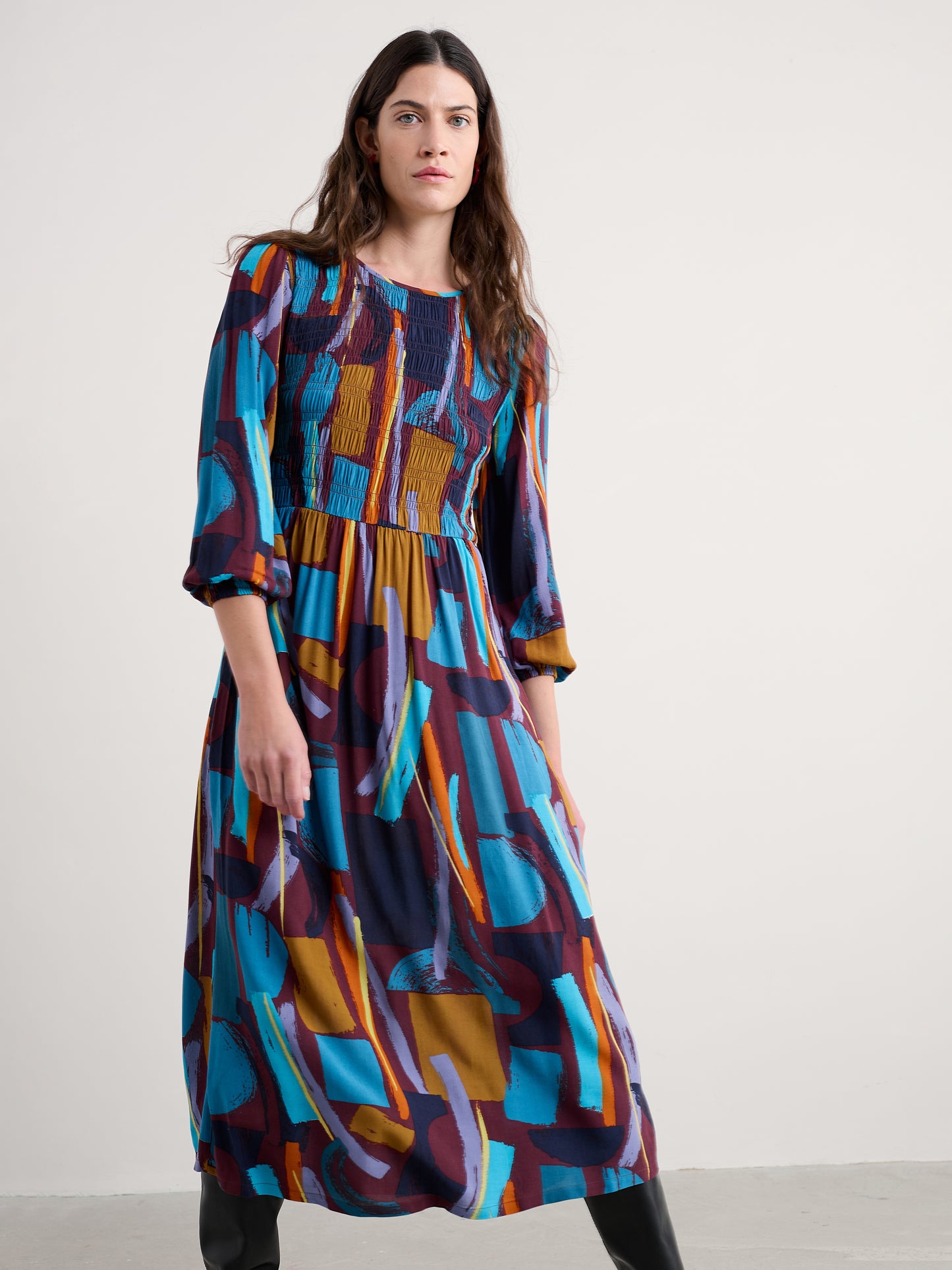 SEASALT CORNWALL - Meadowsweet Dress - Zennor Stack Dark Rye