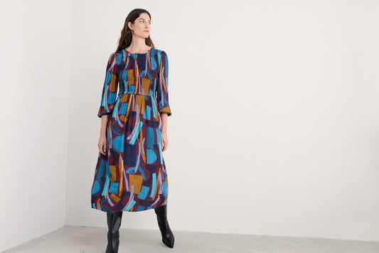 SEASALT CORNWALL - Meadowsweet Dress - Zennor Stack Dark Rye
