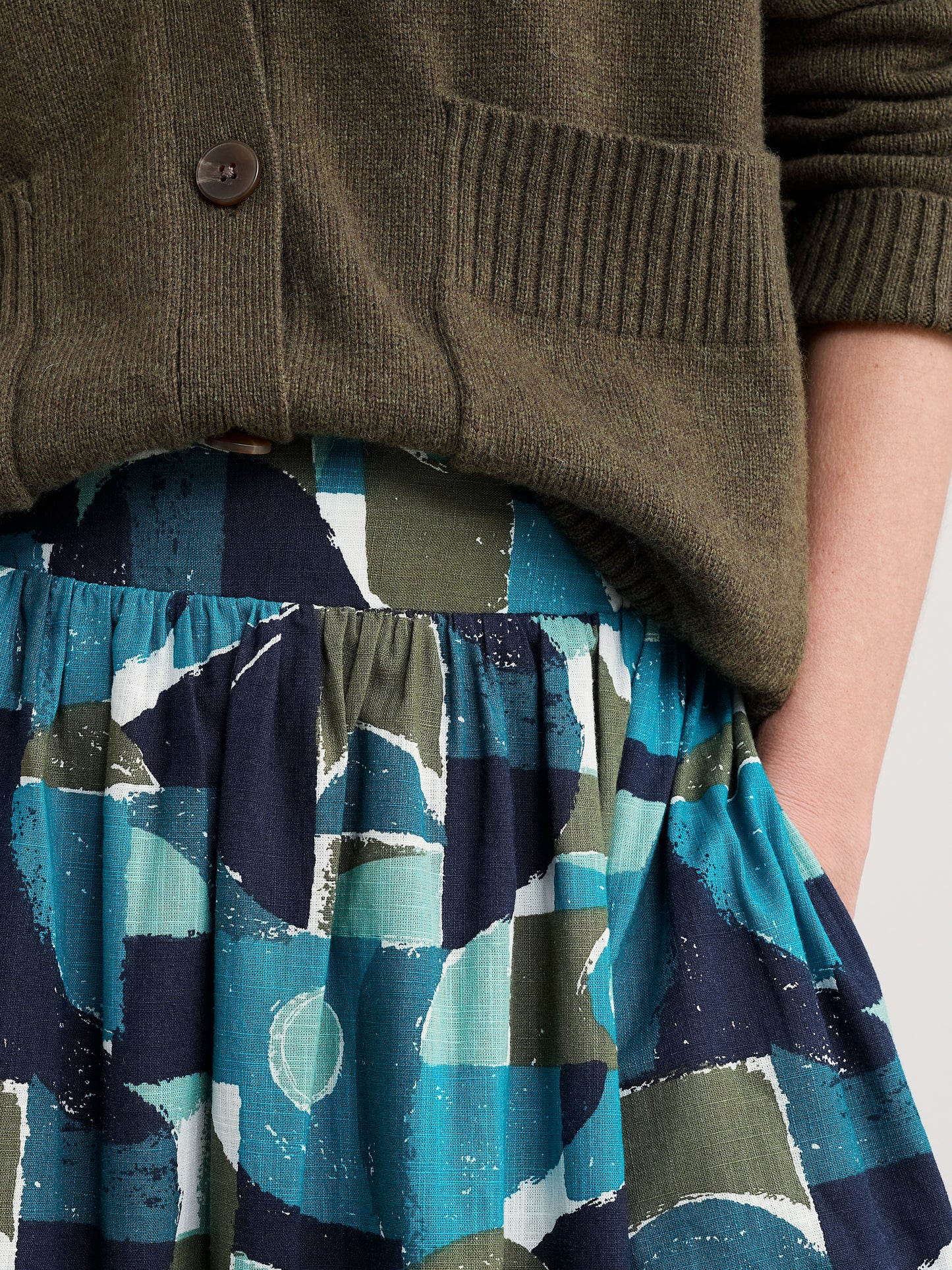 SEASALT CORNWALL - Mevagissey Skirt -Penwith Abstract Emulsion
