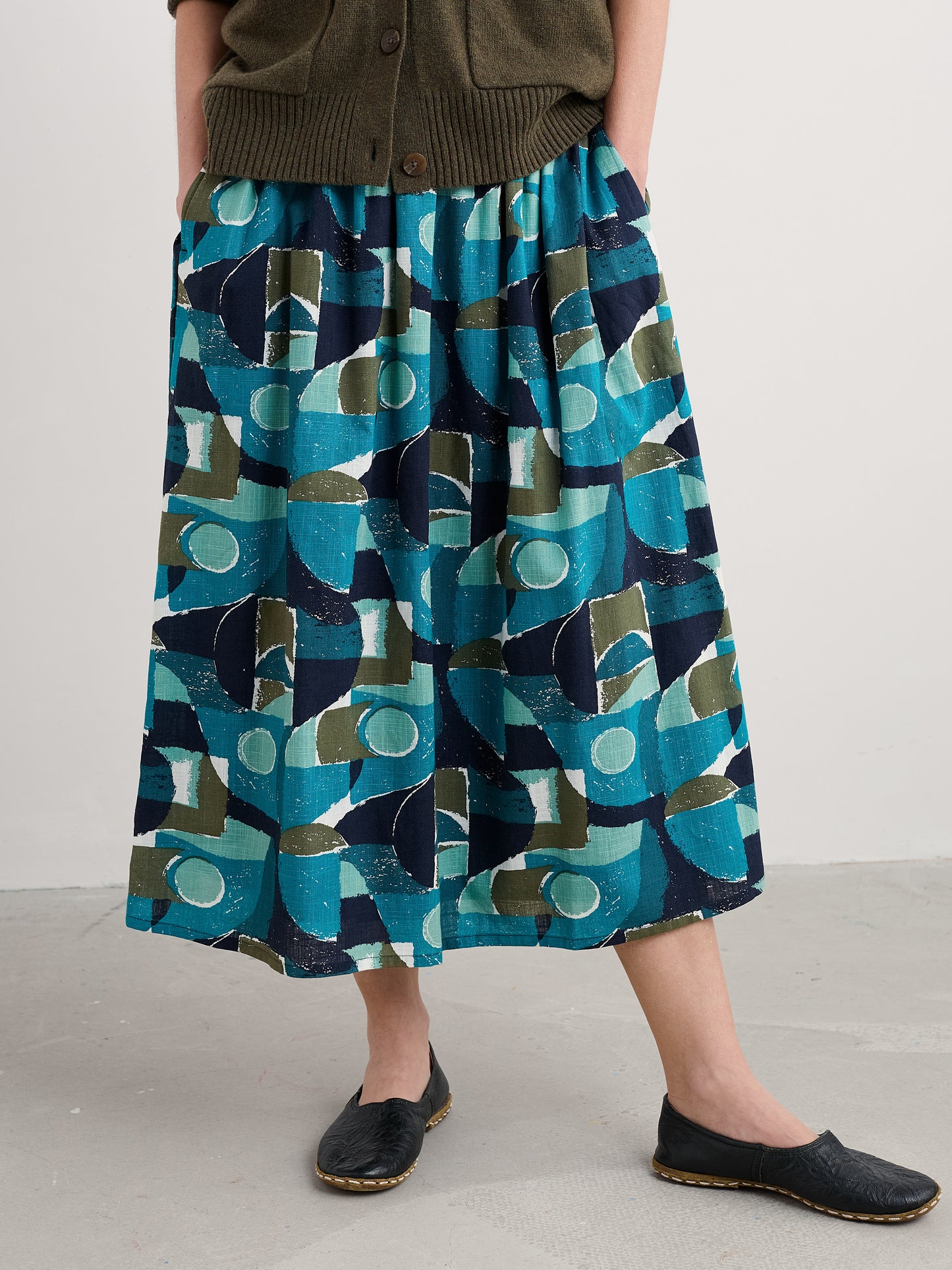 SEASALT CORNWALL - Mevagissey Skirt -Penwith Abstract Emulsion