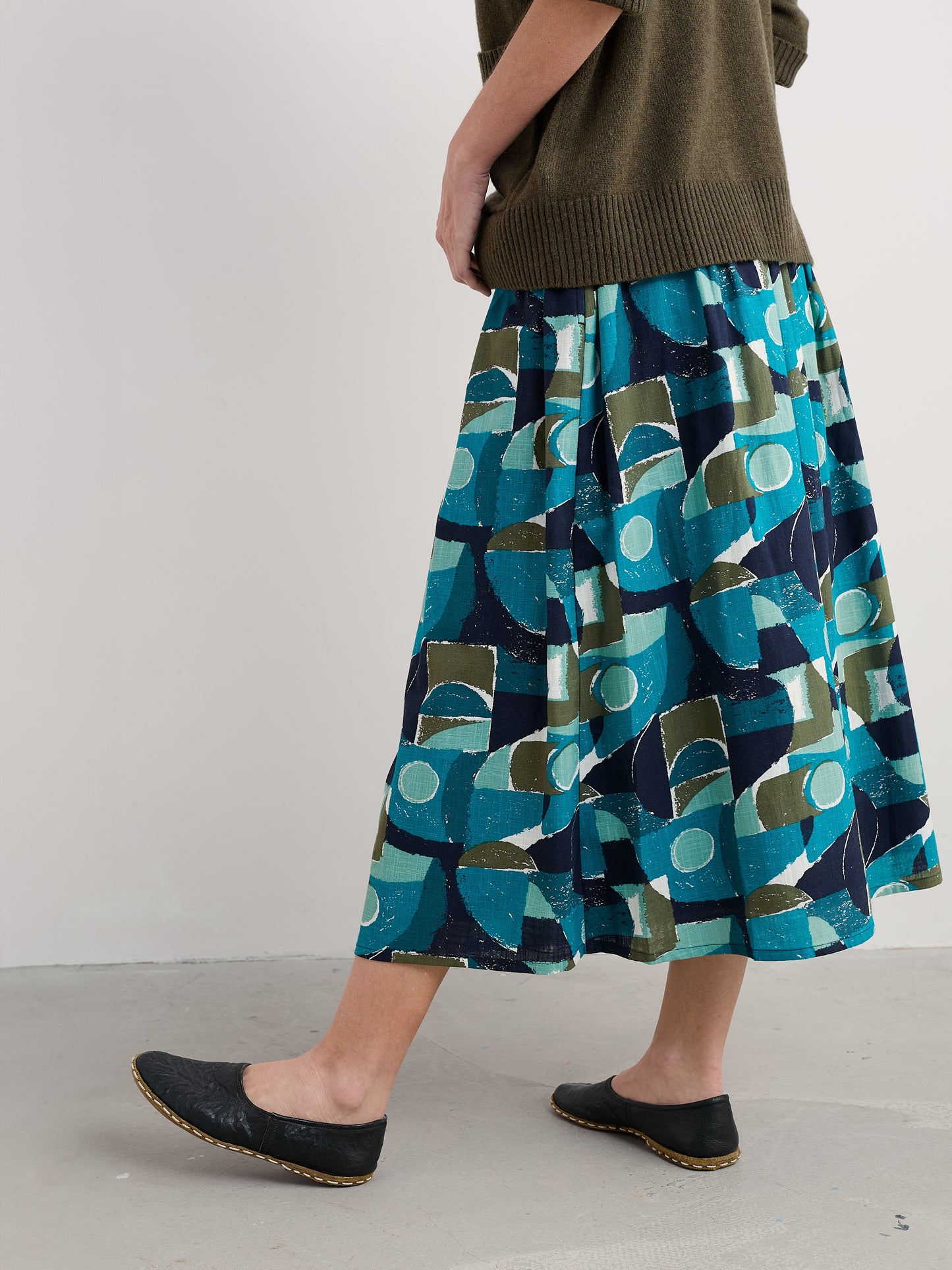 SEASALT CORNWALL - Mevagissey Skirt -Penwith Abstract Emulsion