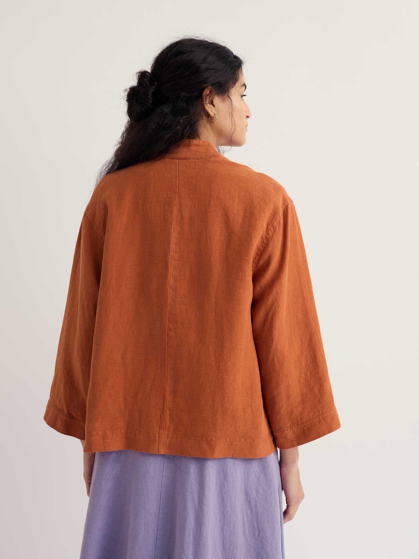 SEASALT CORNWALL - Montol Relaxed Linen Jacket - Oar