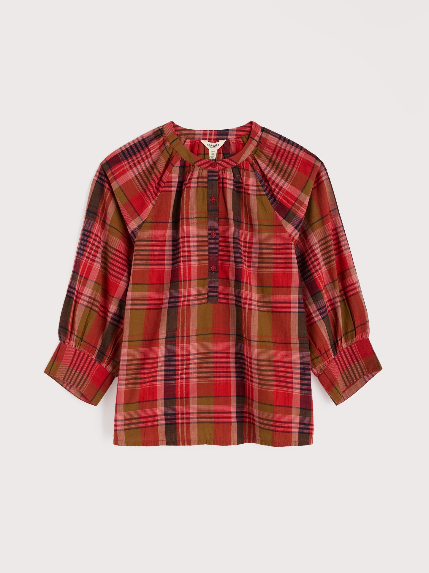 SEASALT CORNWALL -Moor Grass A-Line Shirt - Spring Squall Squash