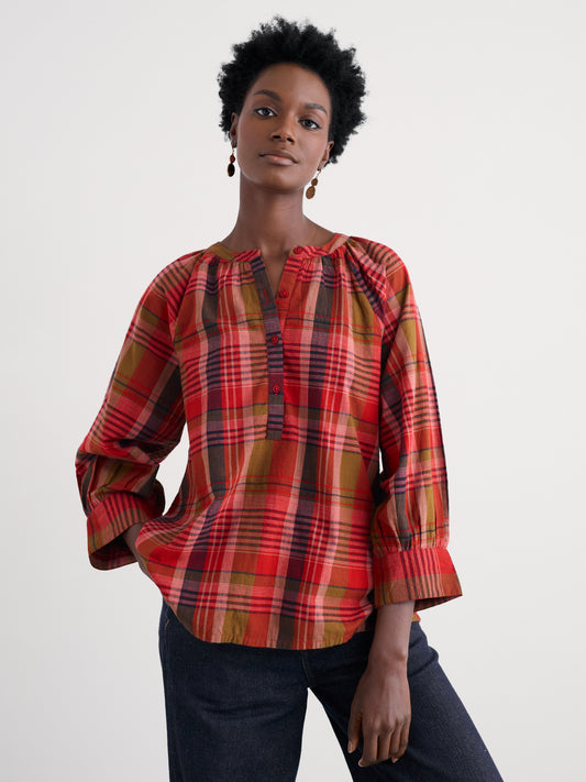 SEASALT CORNWALL -Moor Grass A-Line Shirt - Spring Squall Squash