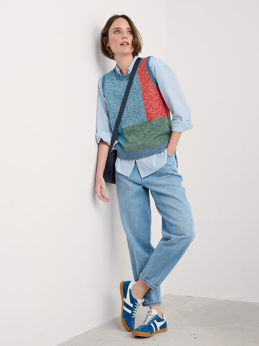 SEASALT CORNWALL - Morgana Vest - Tangle Wood Lagoon Multi
