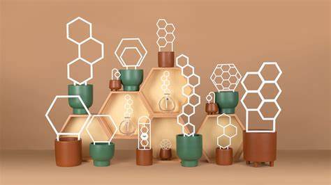 Honeys Plant Climbers - Hex - Coloured Trellis