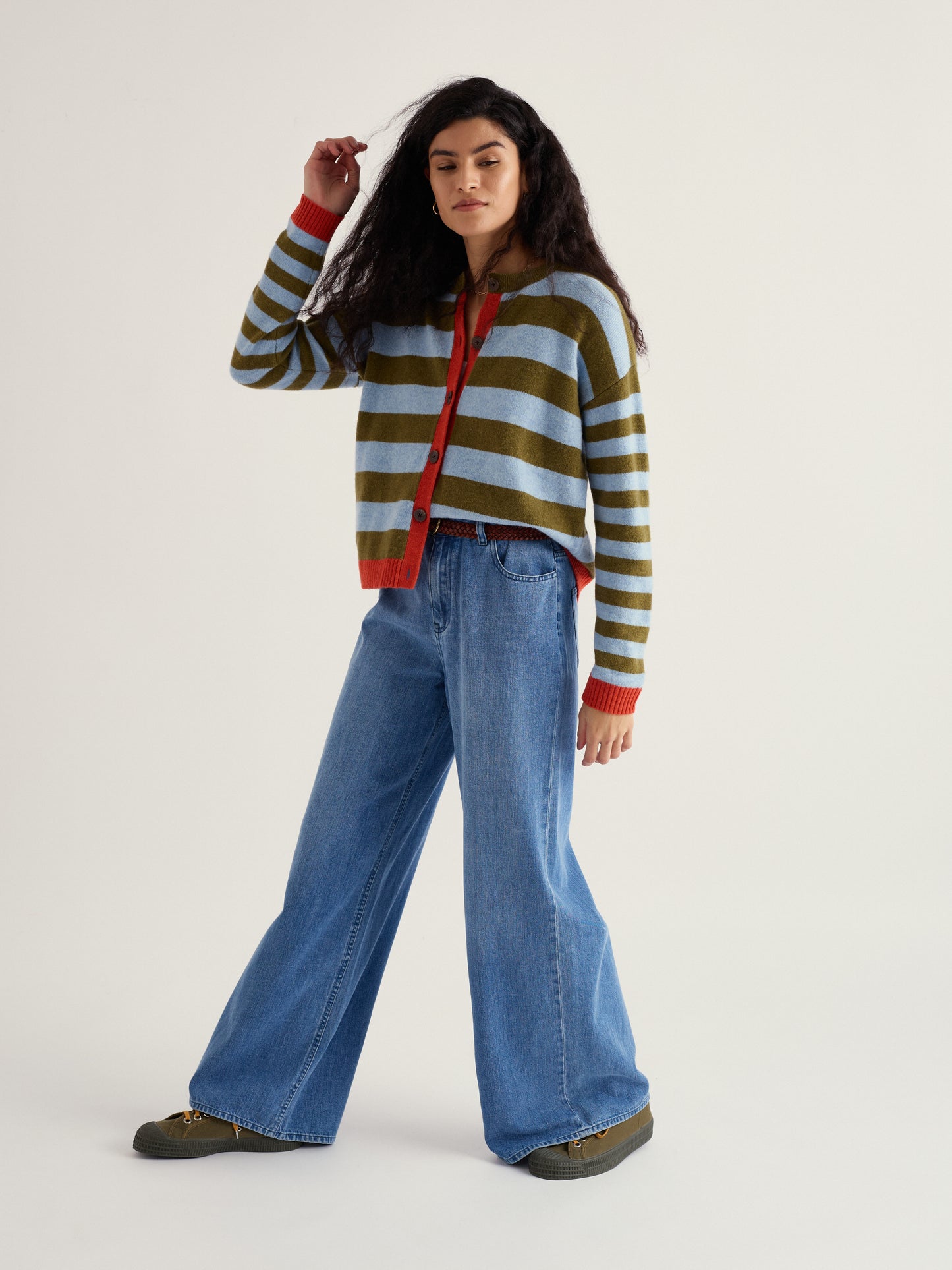 SEASALT CORNWALL - Seasalt Pinwell Cardigan - Bright Shape Seagrass Mix