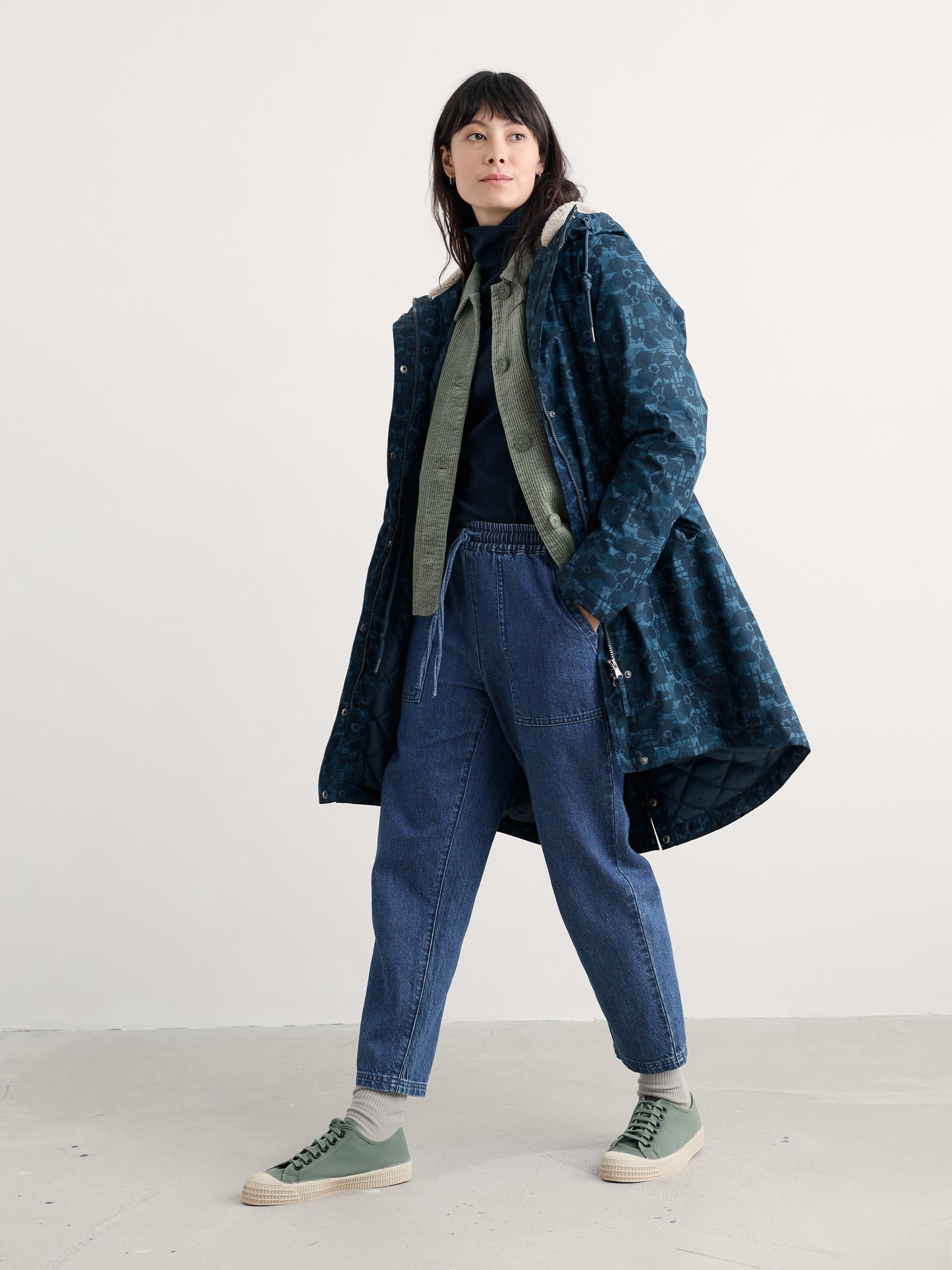 SEASALT CORNWALL - Plant Hunter 2 Waterproof Parka Coat - Patchwork Bloom Squall