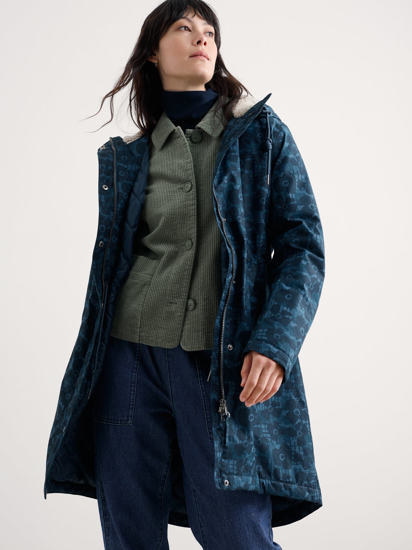 SEASALT CORNWALL - Plant Hunter 2 Waterproof Parka Coat - Patchwork Bloom Squall
