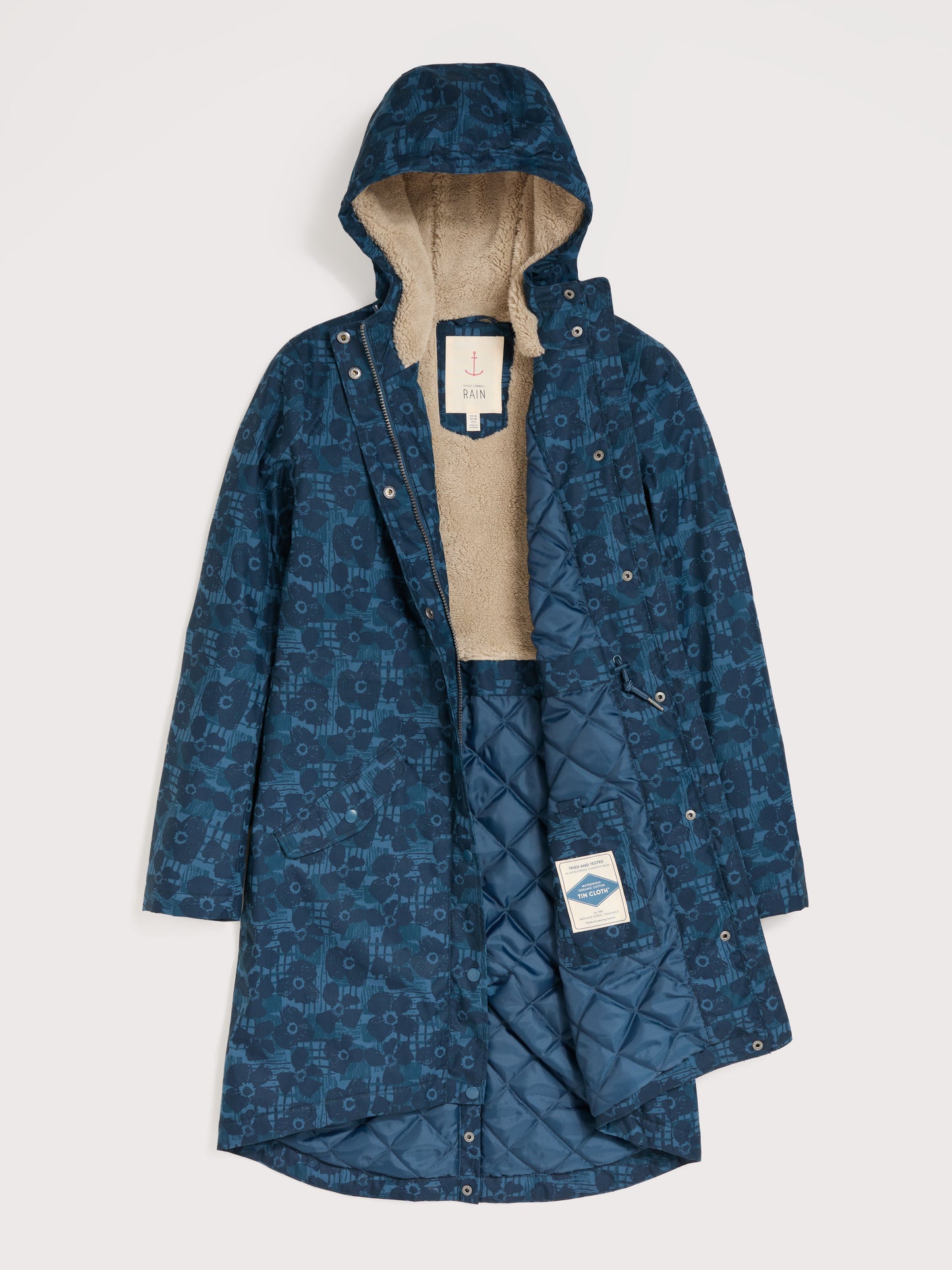 SEASALT CORNWALL - Plant Hunter 2 Waterproof Parka Coat - Patchwork Bloom Squall