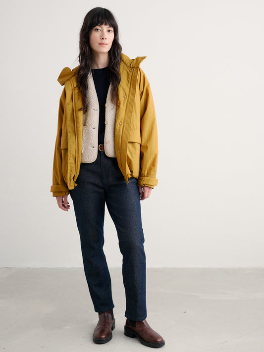 SEASALT CORNWALL - Portheras Oversized Waterproof Jacket- Pear