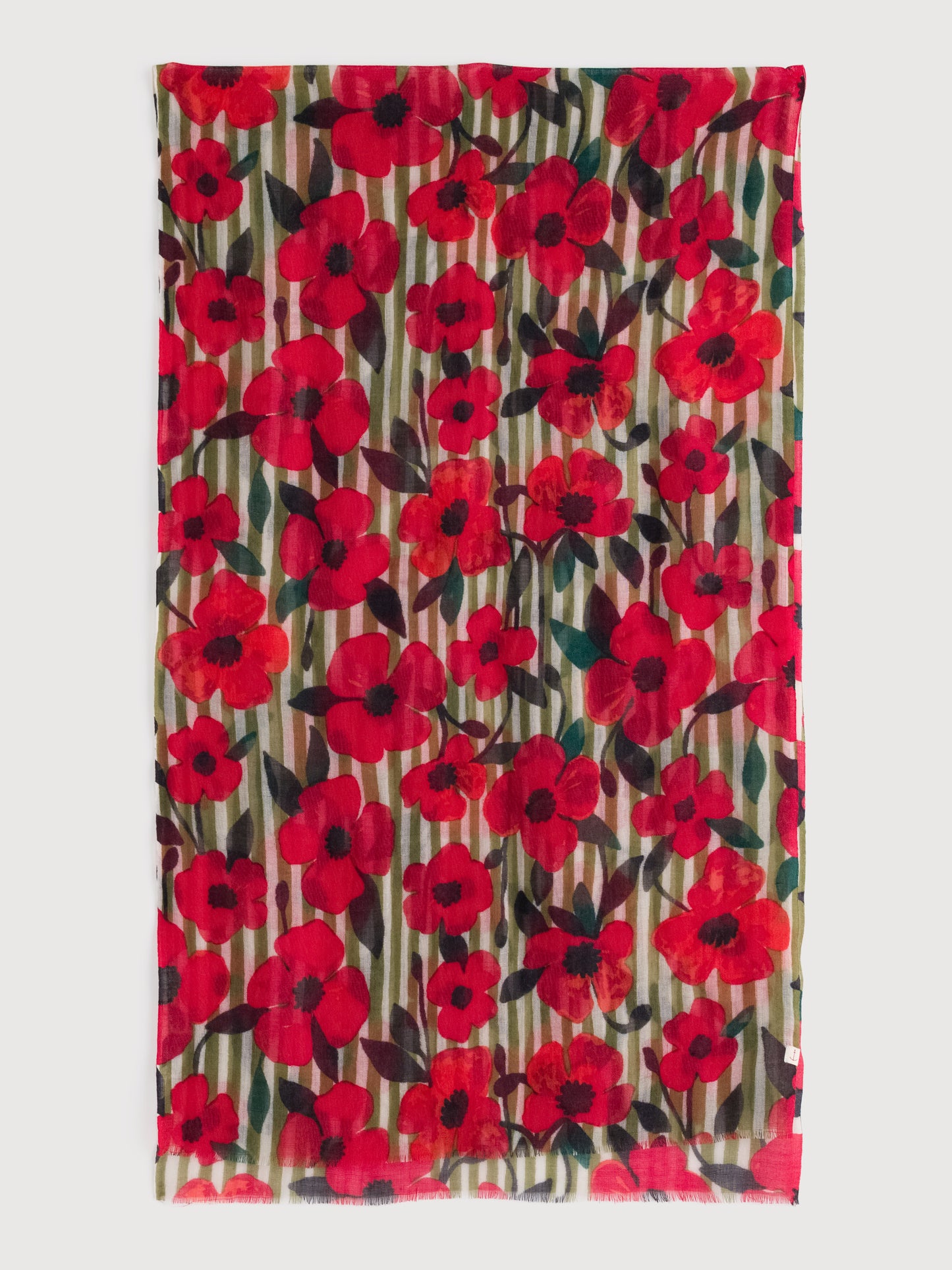 SEASALT CORNWALL - Mevagissey Skirt -Stripey Floral Moss