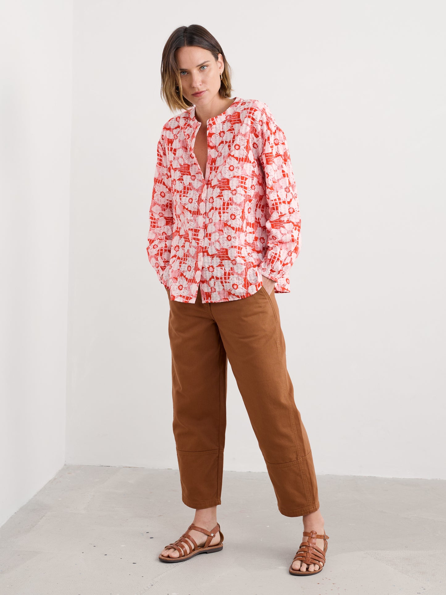 SEASALT CORNWALL - Radiance Shirt - Patchwork Bloom Chalk
