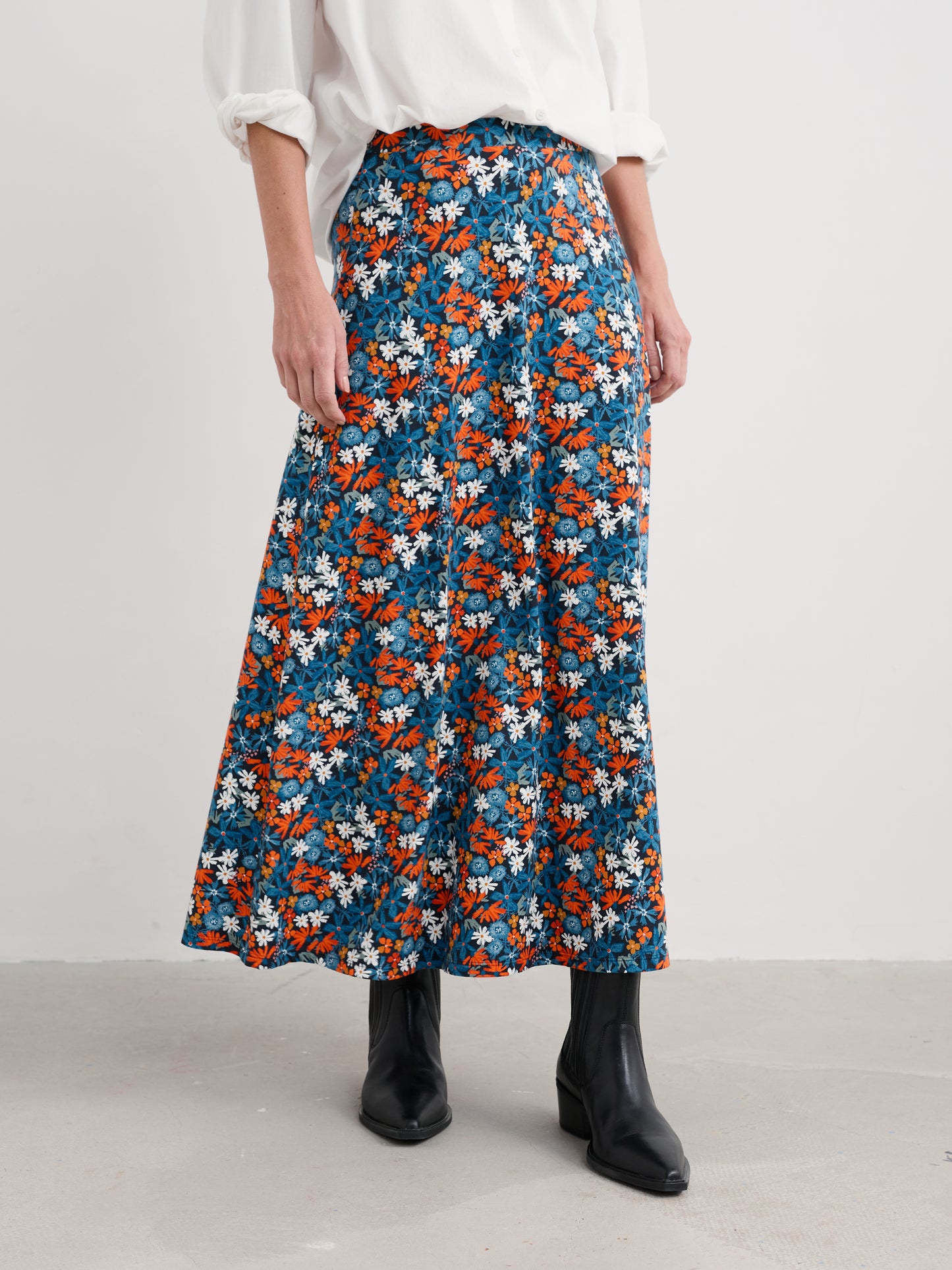 SEASALT CORNWALL - Rose Skirt Ankle - Pastel Garden Maritime