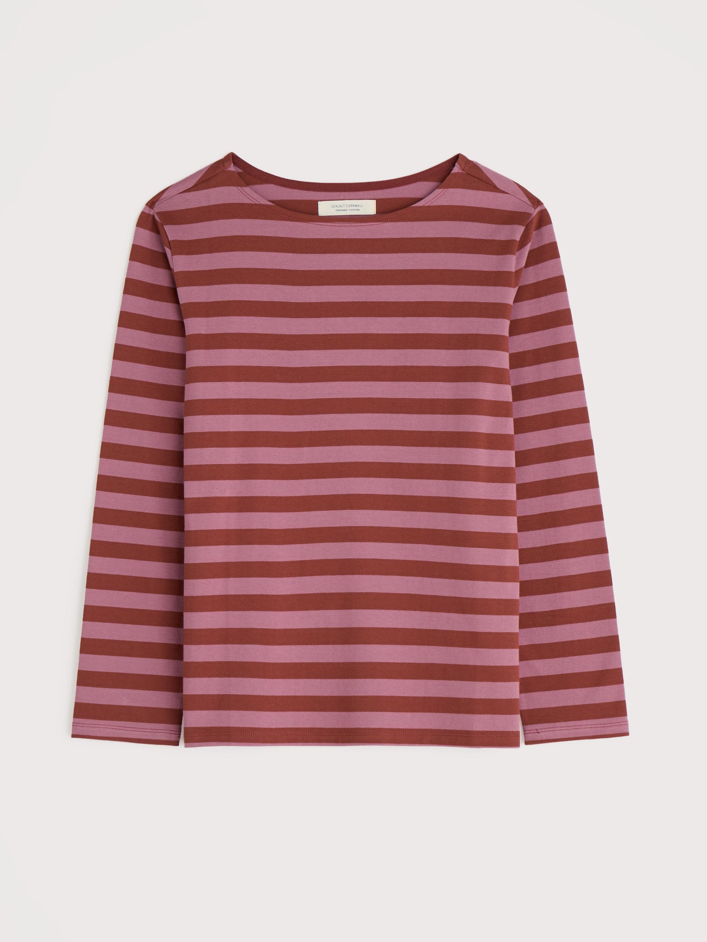 SEASALT CORNWALL - Sailor Shirt in GOTS-Certified Organic Cotton Jersey - Scallion Burgundy