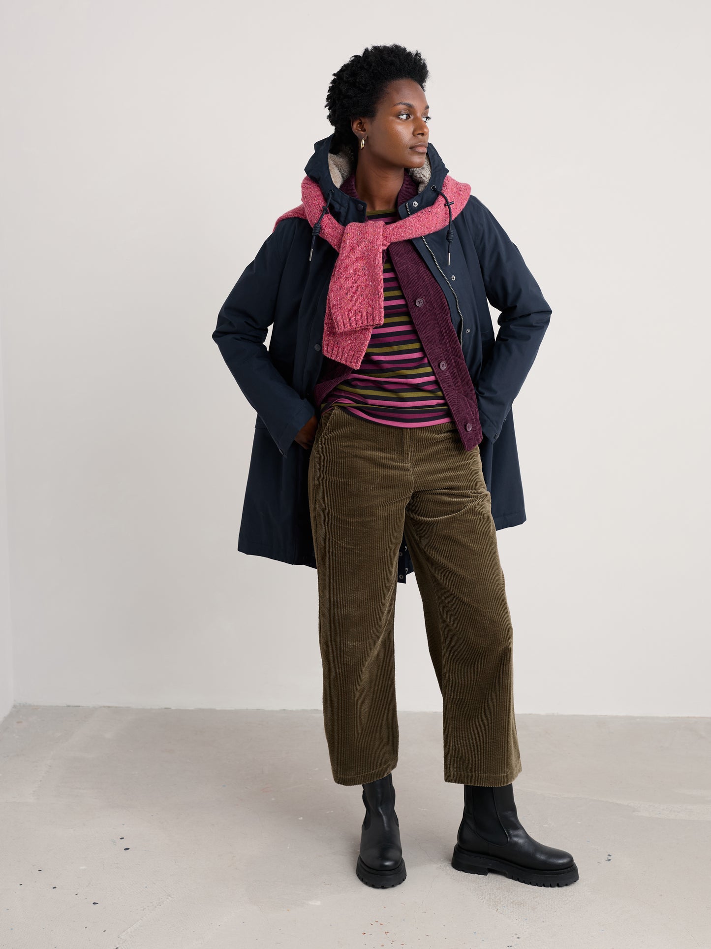 SEASALT CORNWALL - Sailor Shirt in GOTS-Certified Organic Cotton Jersey - Tri Mini Cornish Clove