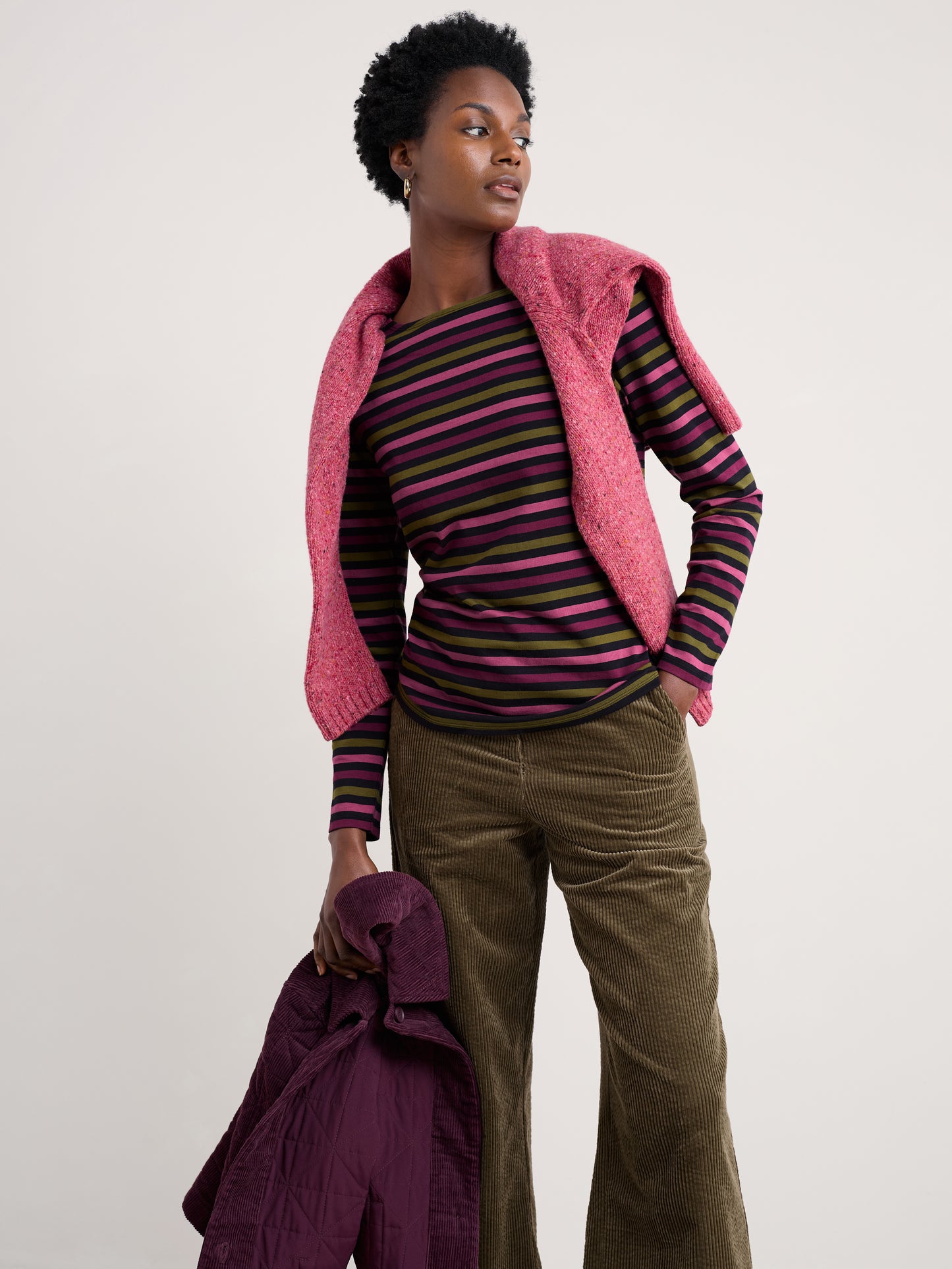 SEASALT CORNWALL - Sailor Shirt in GOTS-Certified Organic Cotton Jersey - Tri Mini Cornish Clove