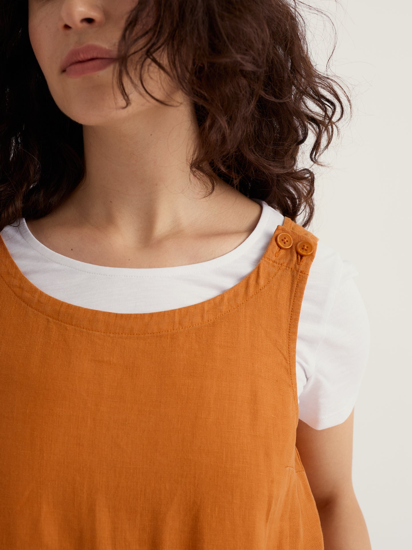 SEASALT CORNWALL - Salt Air Wide Leg Linen Jumpsuit - Amber