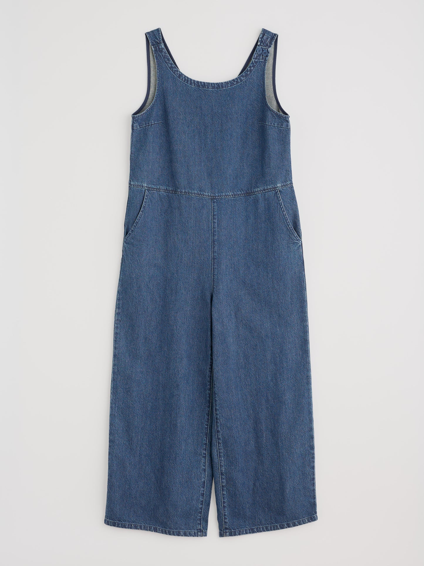 SEASALT CORNWALL - Salt Air Wide Leg Jumpsuit - Mid Wash