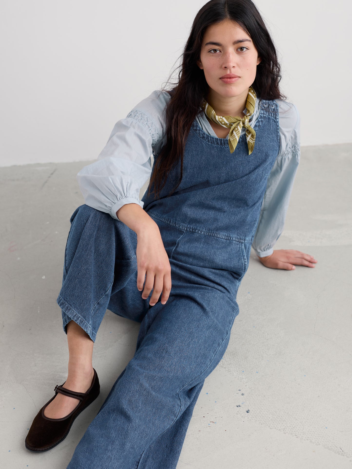 SEASALT CORNWALL - Salt Air Wide Leg Jumpsuit - Mid Wash