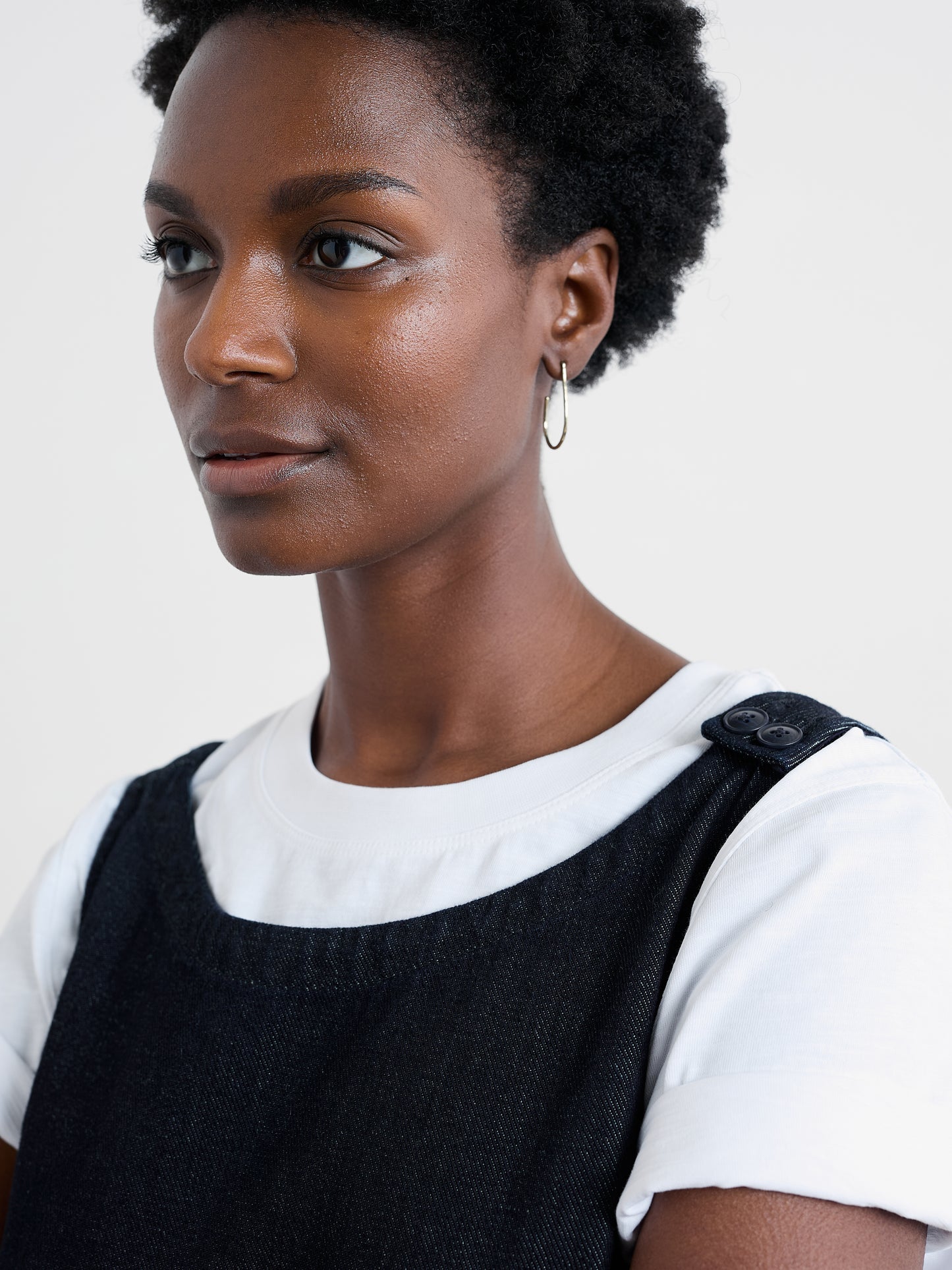 SEASALT CORNWALL - Salt Weave Knee Length Pinafore - Dark Wash
