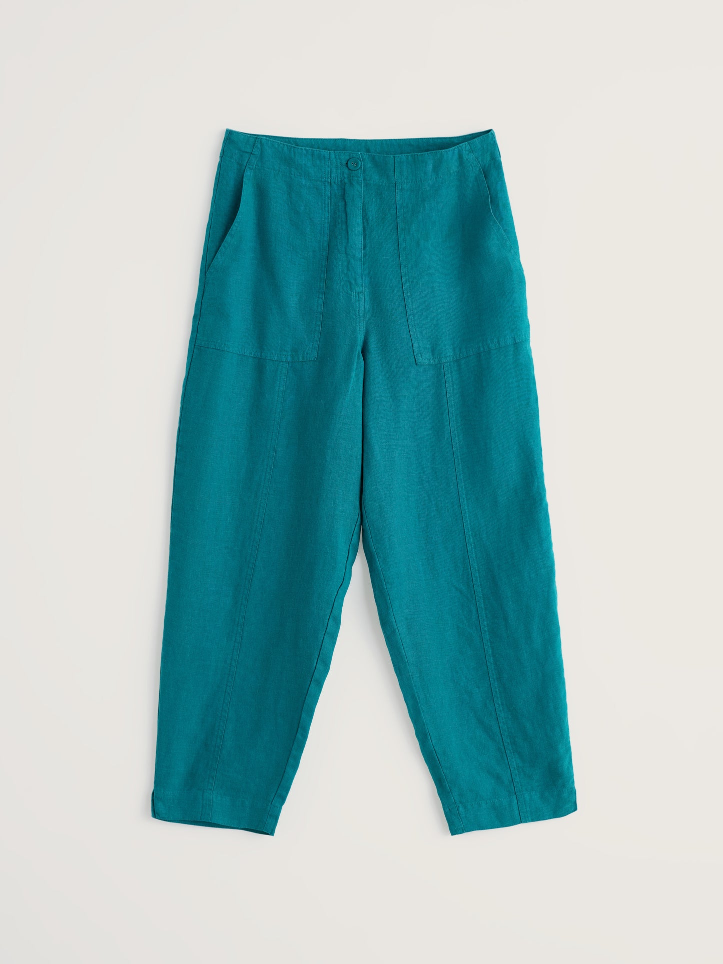 SEASALT CORNWALL - Saltings Tapered Linen Cropped Trousers - Deep Dive