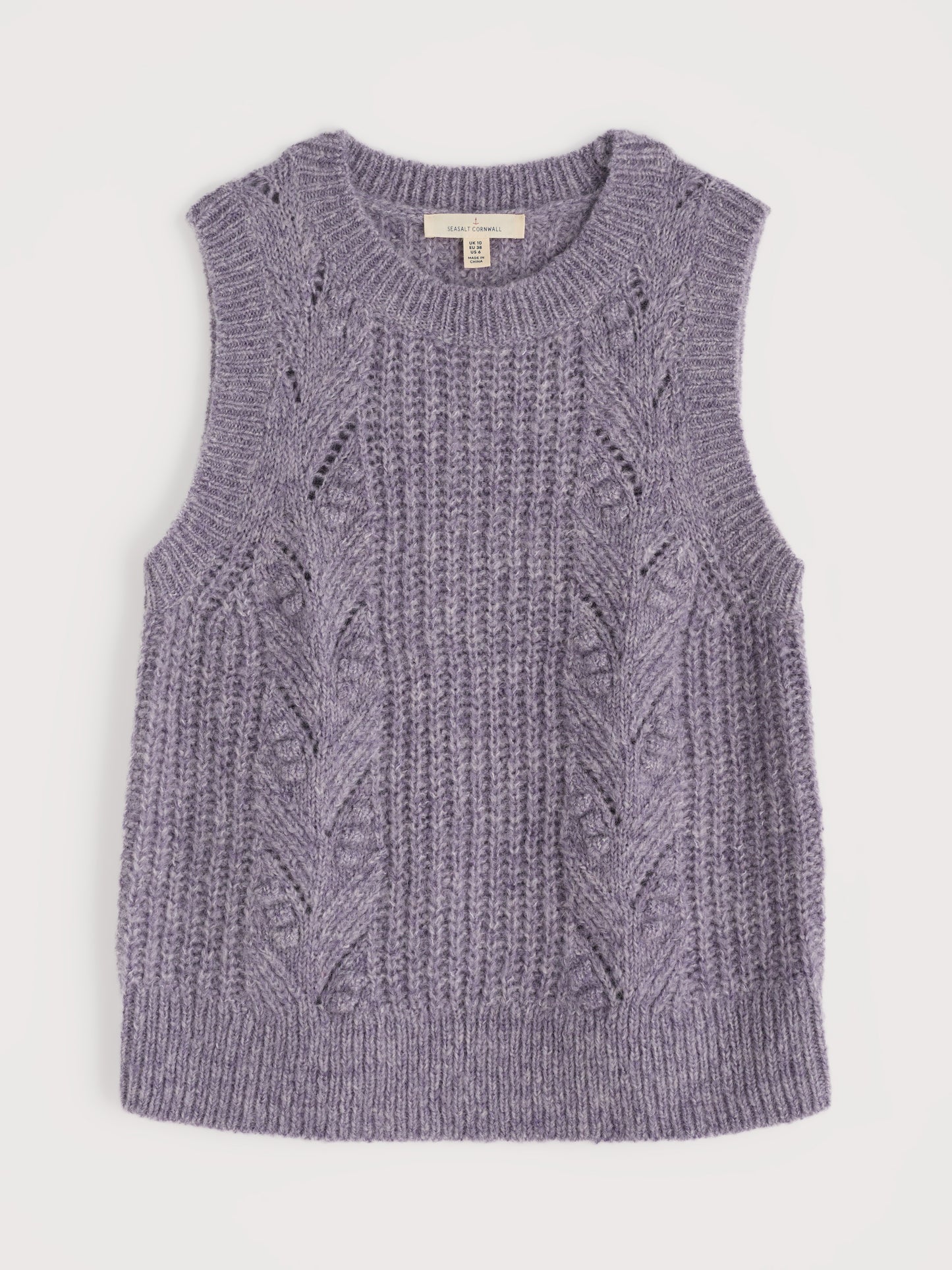 SEASALT CORNWALL - Sand Thistle Mohair Blend Vest - Clematis