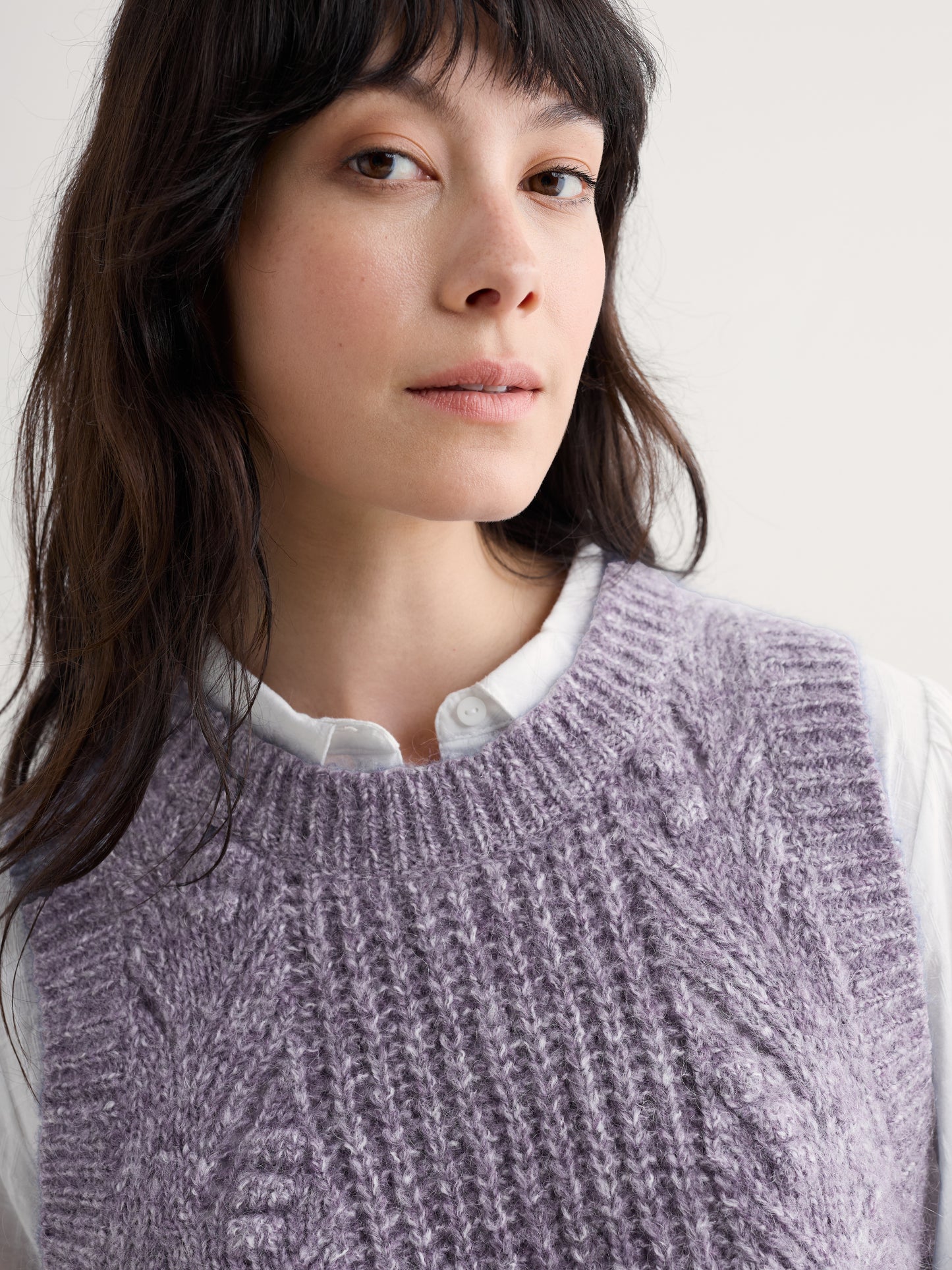 SEASALT CORNWALL - Sand Thistle Mohair Blend Vest - Clematis
