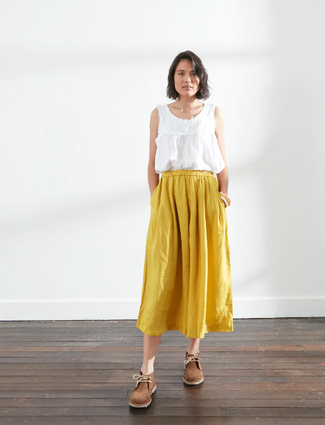 MONTAIGNE PARIS - Solid Linen Cullote OSFM