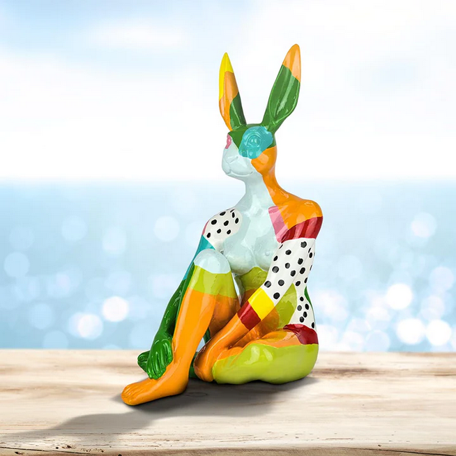 Splash pop Mini Rabbitwoman & Dogman set (Forest Exotic Vibes - green colours black polka dots)