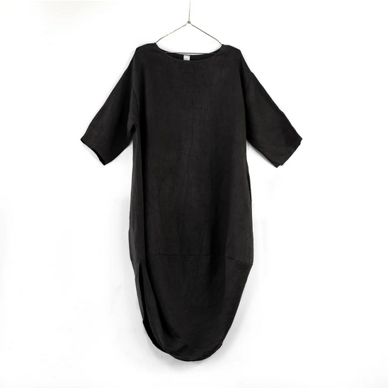 MONTAIGNE PARIS - Scalloped edge linen dress Made in Italy