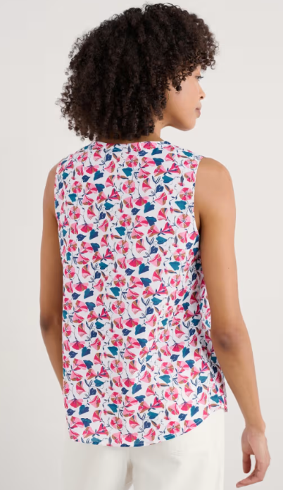 Cobbs Well Sleeveless Top - Floral Chalk