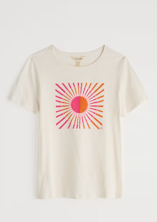 SEASALT CORNWALL - Printing Ink TShirt - Sunrise Graphic Chalk