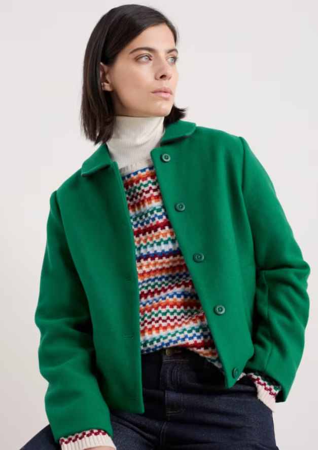 SEASALT CORNWALL - West Moor Wool Blend Worker Jacket - Glade