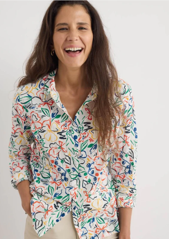 SEASALT CORNWALL - Larissa Shirt - Painters Garden Chalk