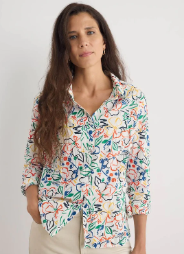 SEASALT CORNWALL - Larissa Shirt - Painters Garden Chalk