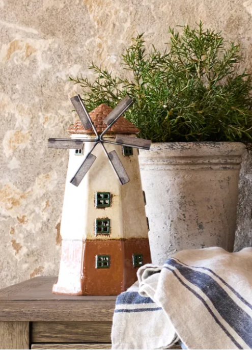 French Country Collection -  Cotswolds Country Tea Light Cream Windmill