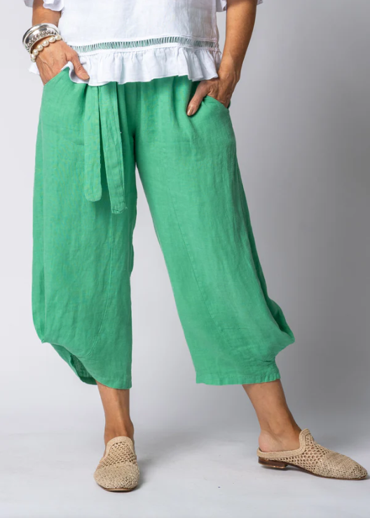 IMAGINE FASHION - Addison Linen Pant in Capri Green