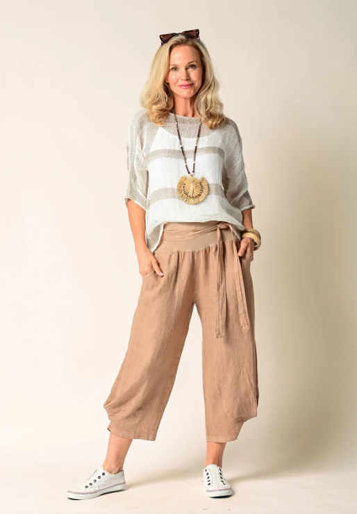 IMAGINE FASHION - Addison Linen Pant in Desert